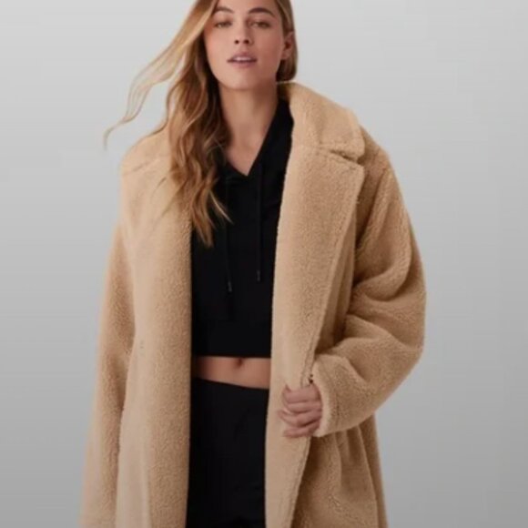 ALO Yoga Jackets & Blazers - ALO Sherpa Teddy long coat in brown/tan size XXS